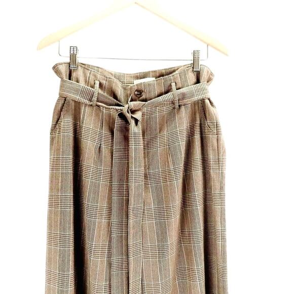 The Westside Eliza Pants Womens sz L Houndstooth Flare Belted $295 NEW Preppy - Picture 3 of 10